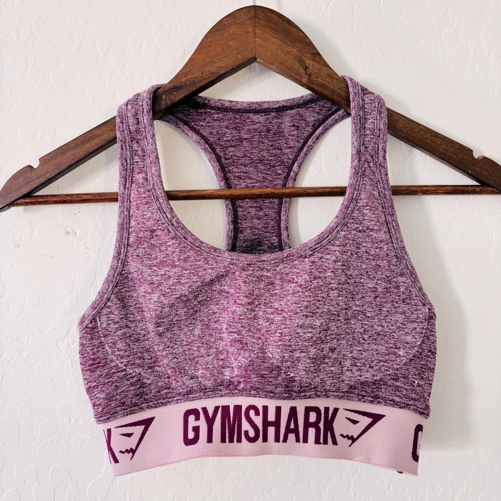 Gymshark Heathered Purple Racerback‎ Sports Bra Size XS